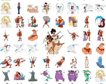 Hercules SVG-bundel, Baby Hercules Svg-bestanden voor Cricut, Baby Pegasus Png, Hades Svg voor shirts, Hercules verjaardag Svg, Megara Svg downloaden