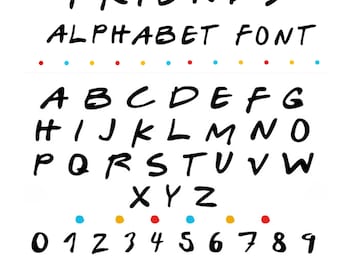 Fuente Friends, Fuente Friends para Cricut, Fuente Friends SVG, Fuente Cricut SVG, Fuente Friends para Procreate, Fuente SVG, SVG para Cricut, Archivo vectorial