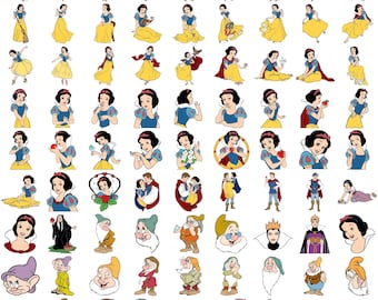 Snow White Clipart, Princess Svg, Seven Dwarves, Snow White Svg Bundle, Snow White Svg, Snow White Party, Snow White Birthday,Snow White Png
