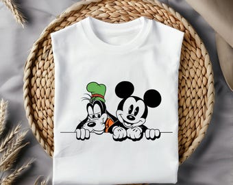 Goofy and Mickey Mouse PNG, Funny Friends Clipart, Cartoon Characters Svg, Classic Mouse Png,Cute Digital Download for Cricut and Silhouette