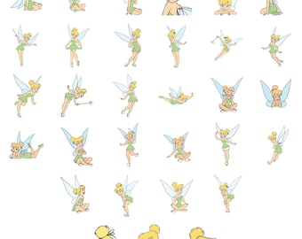 Tinkerbell SVG Bundle, Tinkerbell Clipart, Tinkerbell PNG, Fairy Svg Files for Cricut, Cute Fairy Silhouette, Tinkerbell Digital Download