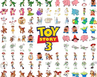 Toy Story SVG-bundel, Woody Buzz Lightyear SVG, Jessie Forky clipart, Toy Story-personages PNG, Toy Story Svg-bestanden voor Cricut en Silhouette