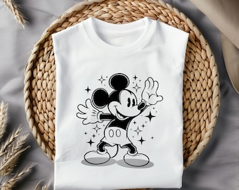 Ratón clásico PNG, archivos de corte de ratón vintage PNG, personaje de dibujos animados PNG, ratón lindo PNG, silueta de ratón PNG para Cricut y Silhouette