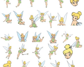 Paquete SVG de Campanilla, archivos SVG de hadas, clipart de Campanilla, hada PNG, hada mágica SVG para Cricut, silueta de princesa SVG para descargar