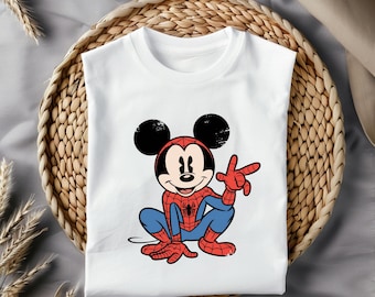 Mickey Spider PNG, Mouse Superhero PNG, Funny Cartoon Mouse PNG, Superhero Mouse Digital Download, Mouse Cosplay Png, Instant Download