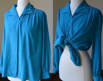 aqua blue blouse