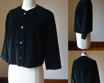 short black velvet jacket