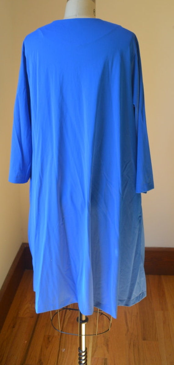 1980's Vintage Royal Blue Nylon Robe Women's Size… - image 5