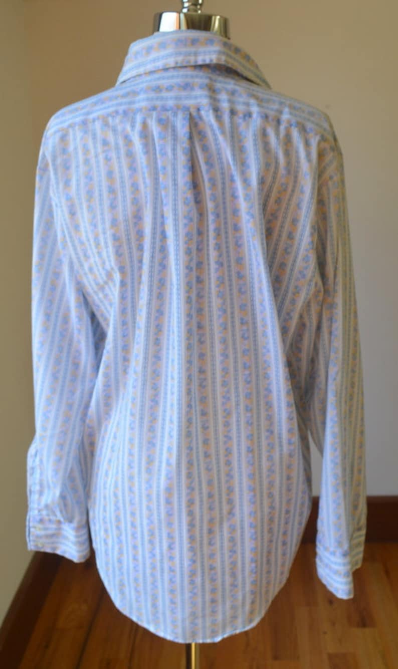 Vintage Button Down Well Worn Shirt Size Xl 70/'s Vintage Light Weight Long Sleeve Button Down By Towncraft JcPenny Size XL