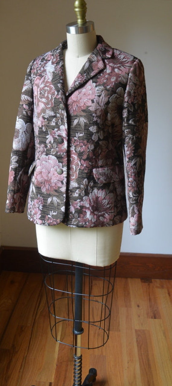 1990's Floral Blazer Women's Size Small By Southe… - image 2