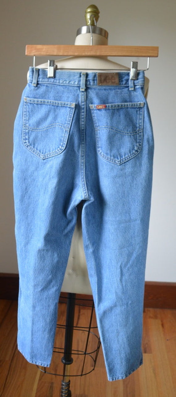 80’s High Waist Pleated Denim Jeans By Lee Waist … - image 7