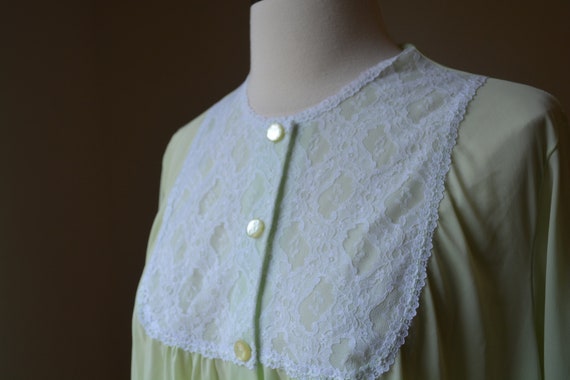 Vintage Lime Green Lace Nightgown Size Medium By … - image 3