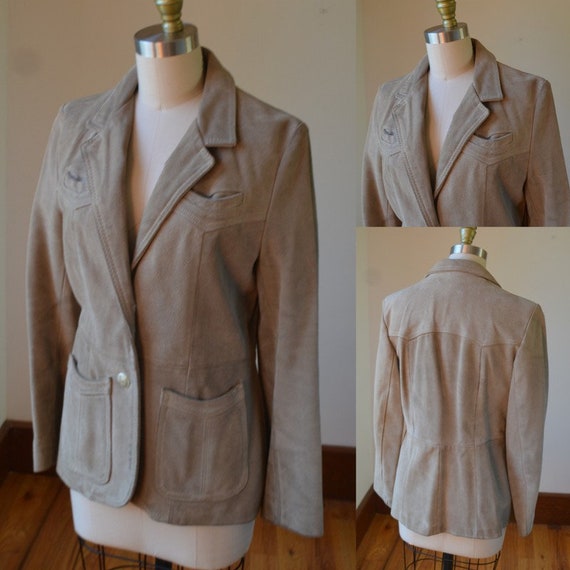 1980's Beautiful Vintage Suede Jacket Size XS - image 1