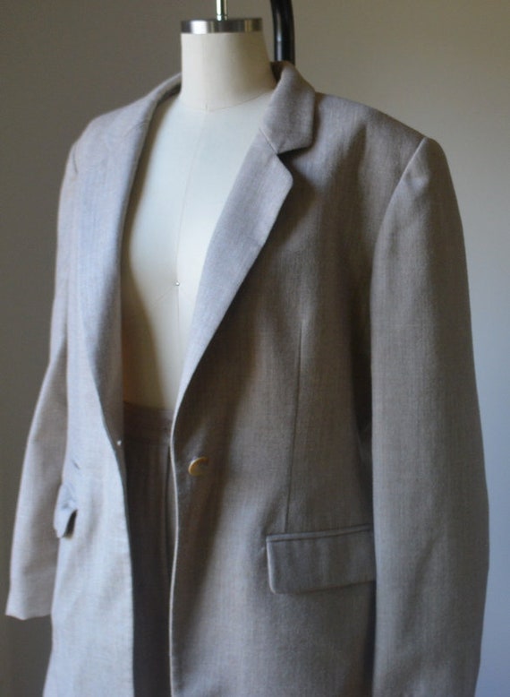 1990's Wool Pants Suit By Jones NY Women's Size 1… - image 4