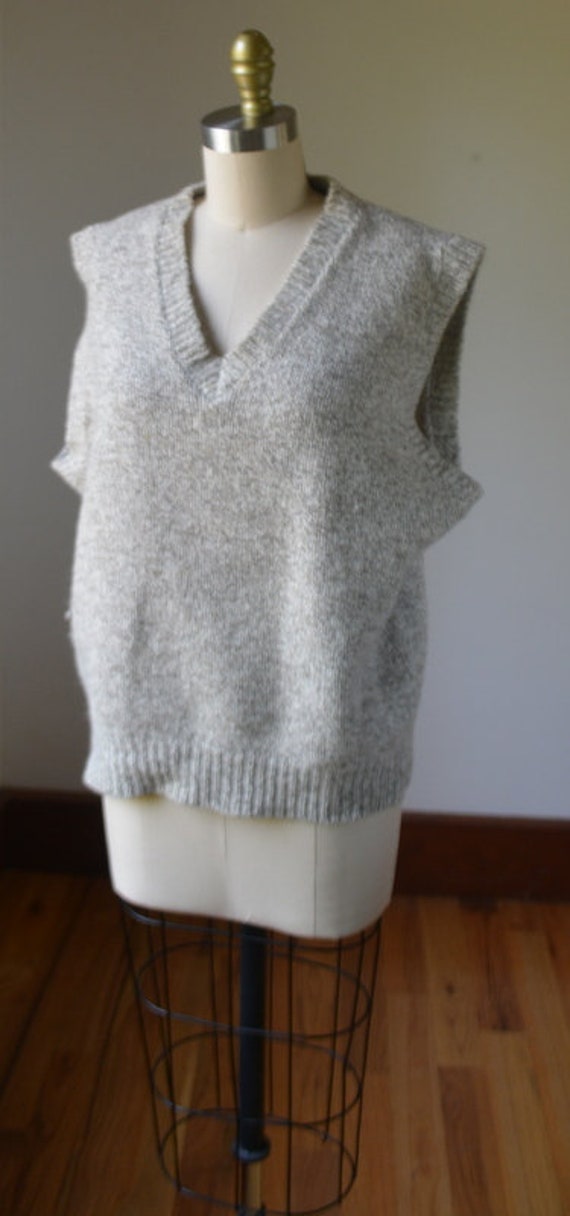 1980's Cream Bedazzled Pullover Sweater Size Smal… - image 3