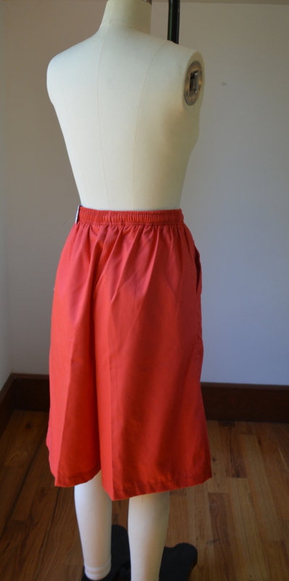 Vintage New Old Stock Red Bermuda/Culotte Red Pul… - image 7