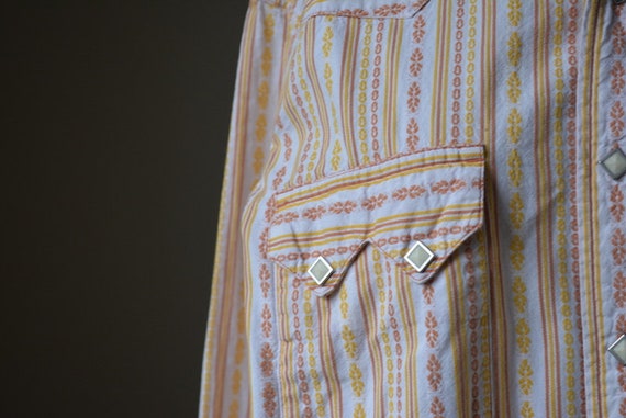 Vintage Long Sleeve Southwestern Style Snap Shirt… - image 5