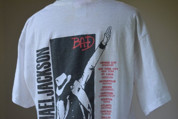 1988 Michael Jackson BAD Tour Original Concert T-… - image 9