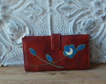 Vintage Red Leather Wallet