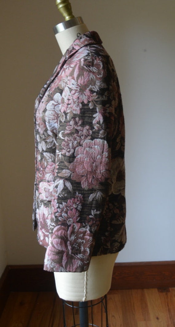 1990's Floral Blazer Women's Size Small By Southe… - image 5