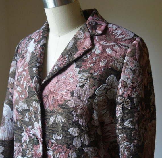 1990's Floral Blazer Women's Size Small By Southe… - image 9