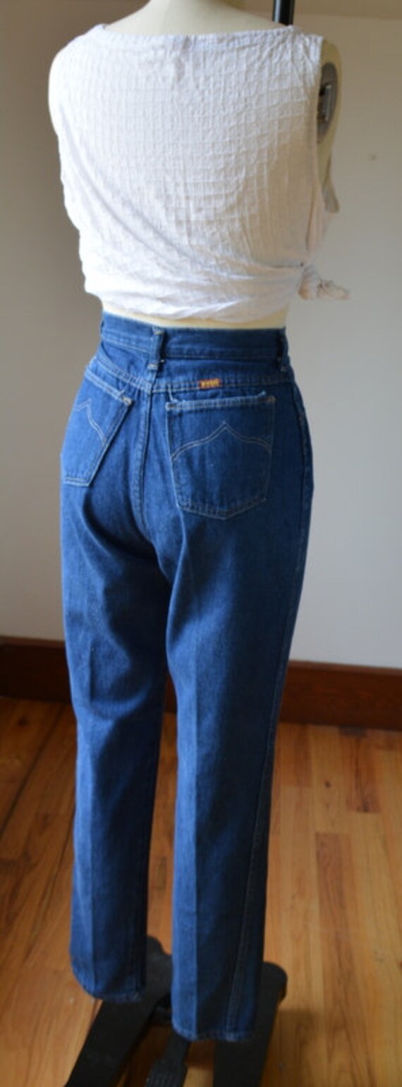1980's Vintage Women's Denim Jeans By Rustler 27/… - image 8