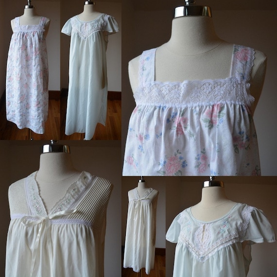 Vintage Bundle Of Three Beautiful Negligees And Ni