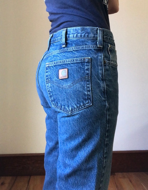 Vintage Beautifully Faded Carhartt Denim Jeans Siz
