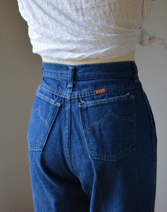 1980's Vintage Women's Denim Jeans By Rustler 27/… - image 7
