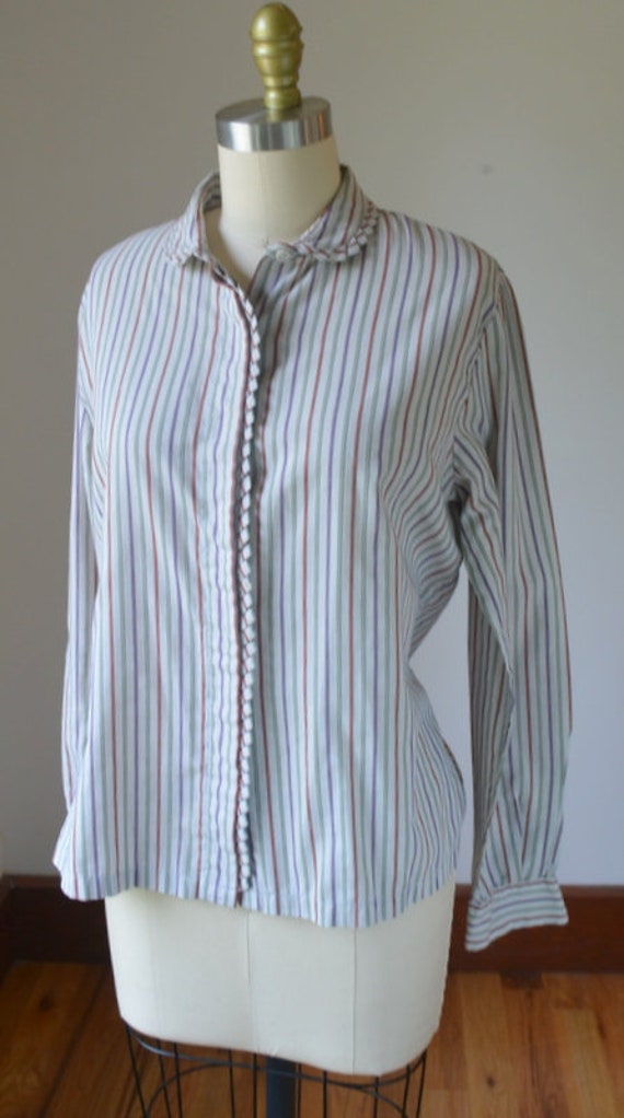 Vintage Bundle Of Three Button Down Dress Blouses… - image 4