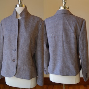 1980&#39;s Mauve/Red Tweed Blazer By Cross Country Fashions Size Women&#39;s Medium, Women&#39;s Wool Blend Vintage Rose/Mauve Tweed Blazer Size Medium