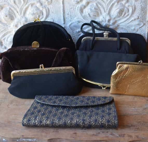Collection Of Eight Formal Mid Century Clutches, C