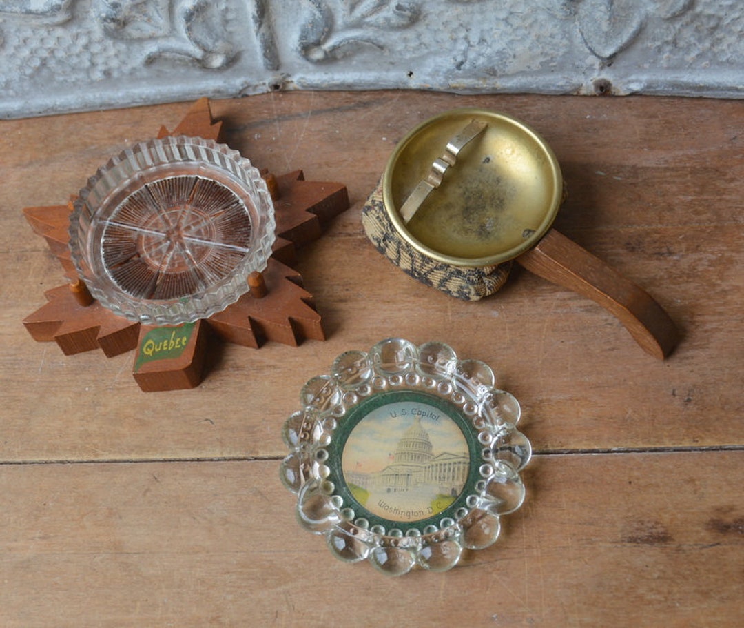 Collection of Three Vintage Ashtrays Etsy