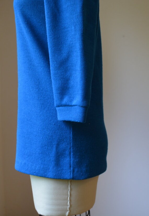 1960's Vintage Royal Blue Fitted Sweater Size Sma… - image 6