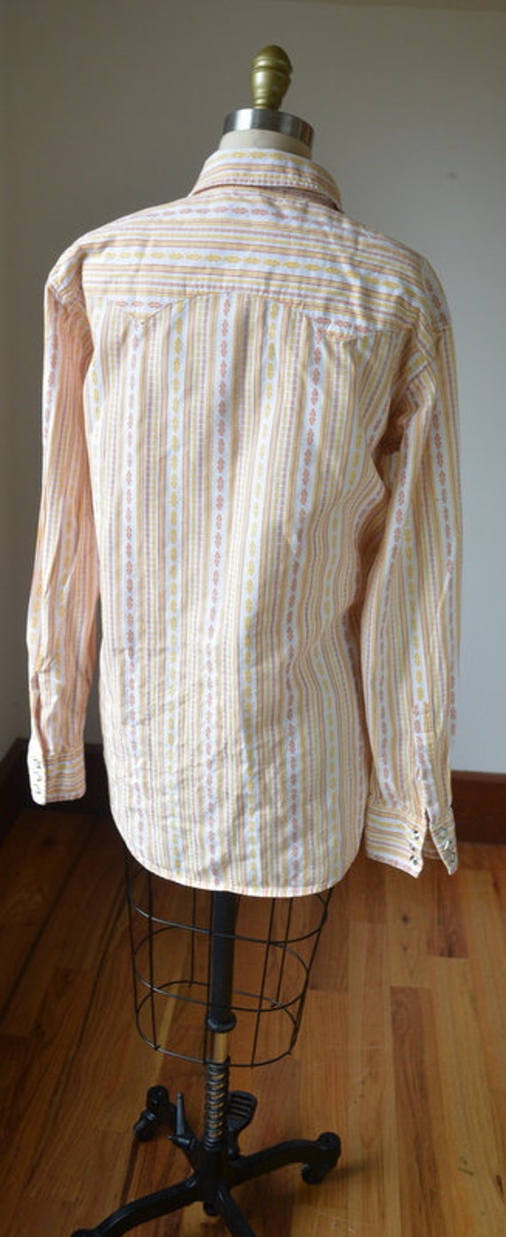 Vintage Long Sleeve Southwestern Style Snap Shirt… - image 8