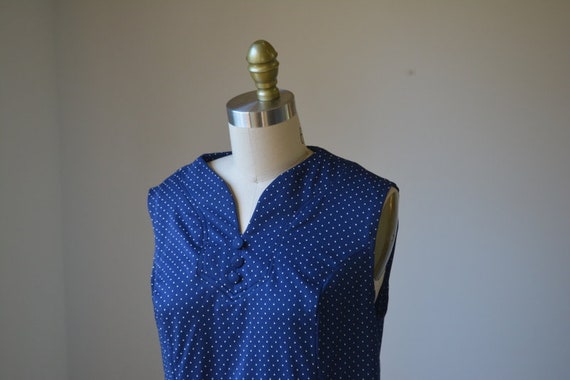 Blouse Crop Top Mustard Seed Femme - Bleu à Pois - Taille S - Occasion TB