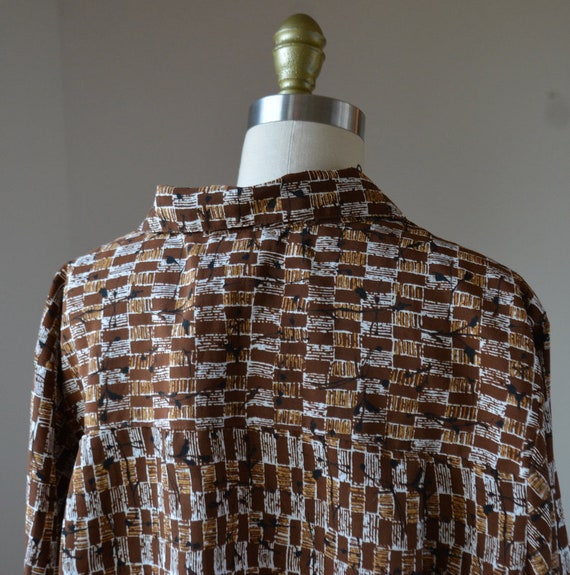 80's Vintage Brown Dress Blouse By Jordan Woman S… - image 6