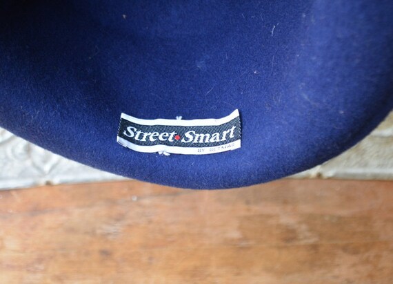 Vintage 1990's Blue Wool Felt Hat Size Small By S… - image 8