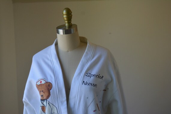 Vintage "Special Nurse" Cardigan Sweatshirt Size … - image 5