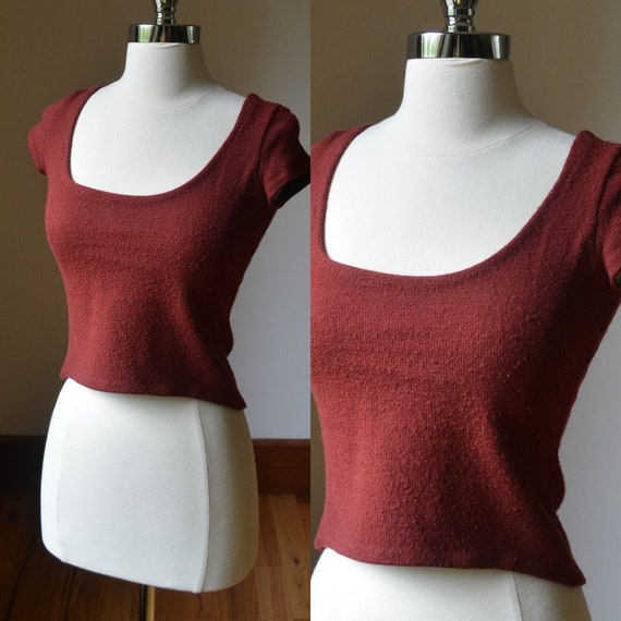 70's Betsey Johnson Alley Cat Cropped Brick Red Sh