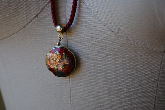 vintage cloisonné enamel necklace - image 6