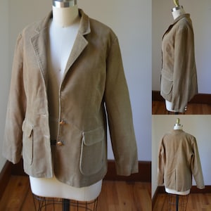 1980&#39;s Vintage Tan Corduroy Blazer By Pantree Women&#39;s Size 6 Small, Vintage Corduroy Jacket Size Small