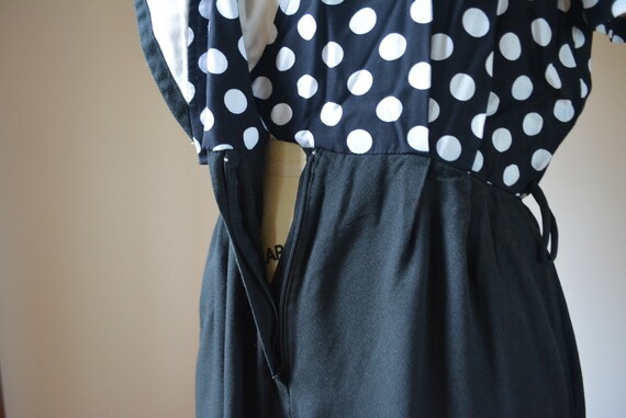 1980's  Black And White Polka Dot Pants Jumper By… - image 9