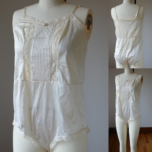 Vintage Lace Nylon Body Suit Size Medium by JC Penney
