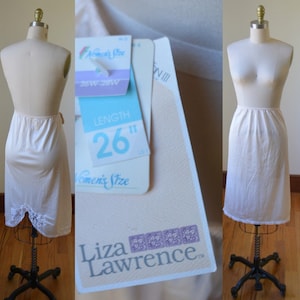 NWT Vintage Beige/Nude/PInk Nylon Skirt Slip Size XXL By Liza Lawrence, New Old Stock Vintage Lace Skirt Slip Size XXL image 1