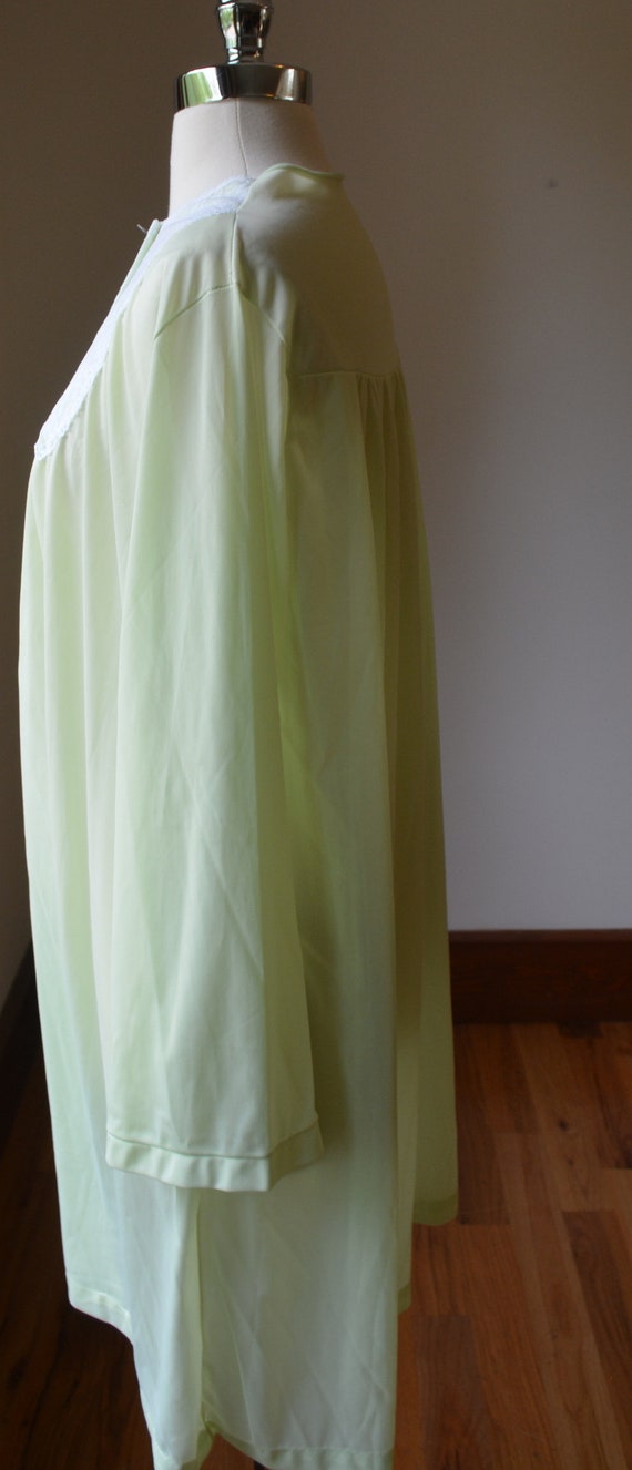 Vintage Lime Green Lace Nightgown Size Medium By … - image 6