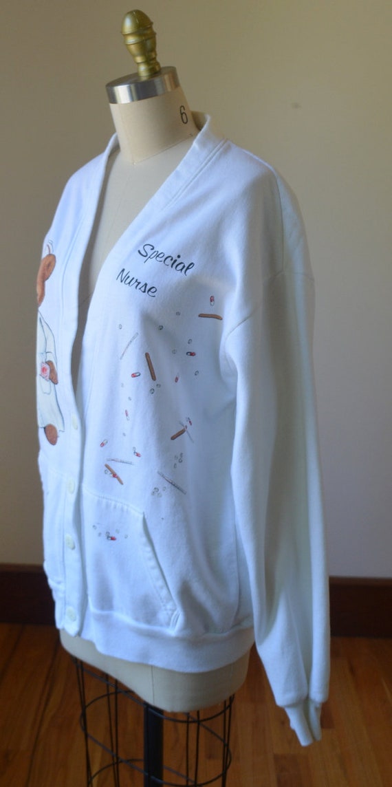 Vintage "Special Nurse" Cardigan Sweatshirt Size … - image 6