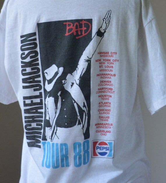 1988 Michael Jackson BAD Tour Original Concert T-… - image 7