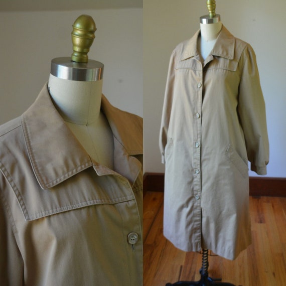 London fog all top weather hooded trench