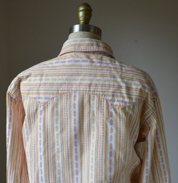 Vintage Long Sleeve Southwestern Style Snap Shirt… - image 9